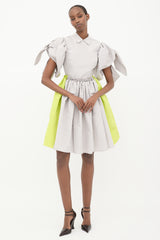 Greta Constantine Silk Faille Torcade Dress