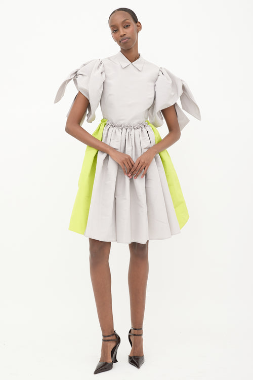 Greta Constantine Silk Faille Torcade Dress