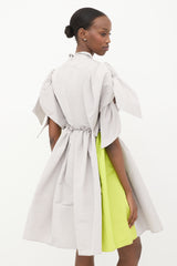 Greta Constantine Silk Faille Torcade Dress