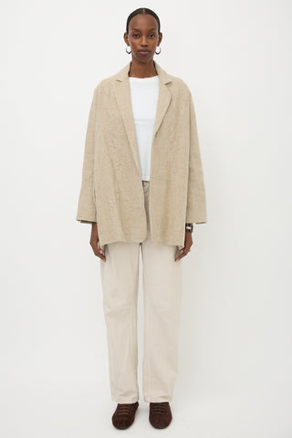 Lauren Manoogian Linen Open Front Blazer