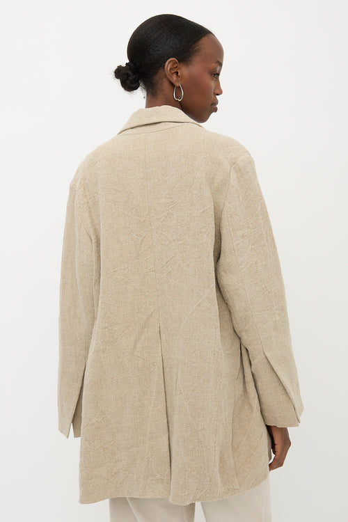 Lauren Manoogian Linen Open Front Blazer