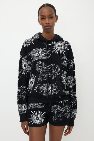 Chanel Bouclé Knit Patterned Hoodie