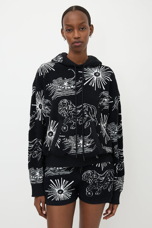 Chanel Bouclé Knit Patterned Hoodie