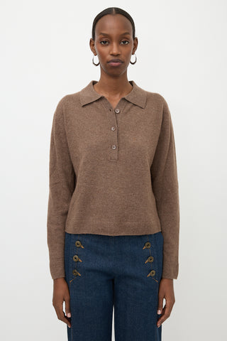 Sablyn Cashmere Polo Sweater