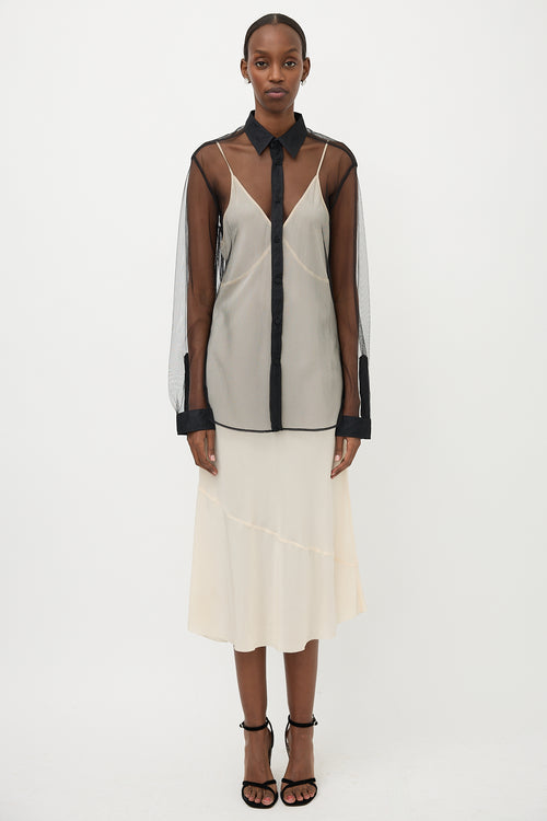 Gucci Tulle Button Up Shirt
