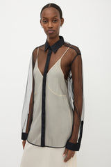 Gucci Tulle Button Up Shirt