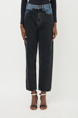 Celine Two Tone Tapered Leg Jeans