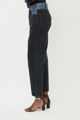 Celine Two Tone Tapered Leg Jeans