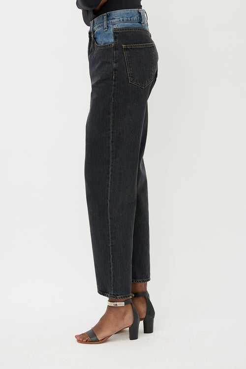 Celine Two Tone Tapered Leg Jeans