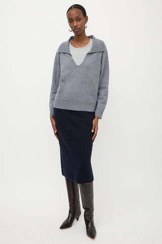Fabiana Filippi Merino Wool & Mohair Skirt