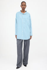 Balenciaga Oversized Striped Logo Shirt