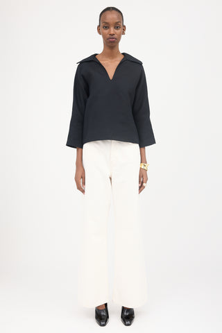 Tory Burch Silk Blend Gazar Top