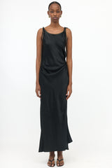 Acne Studios Crinkled Satin Wrap Dress