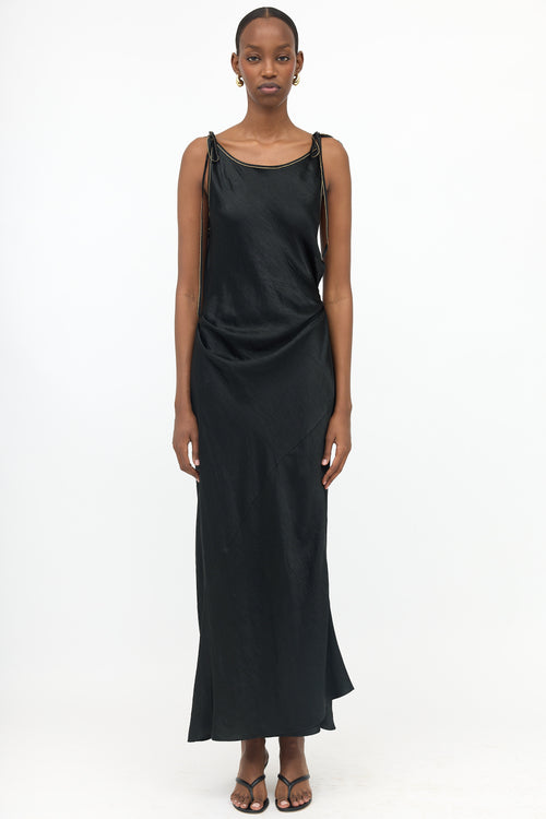 Acne Studios Crinkled Satin Wrap Dress