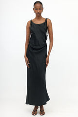 Acne Studios Crinkled Satin Wrap Dress
