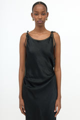 Acne Studios Crinkled Satin Wrap Dress