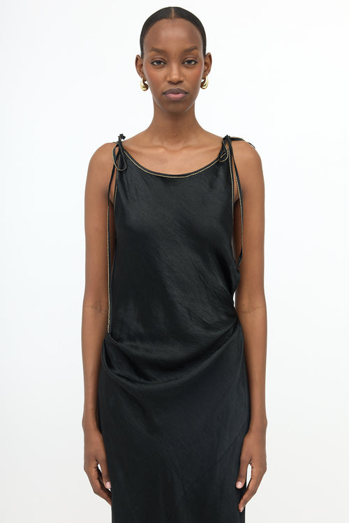 Acne Studios Crinkled Satin Wrap Dress