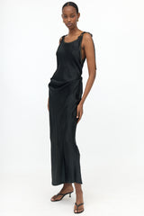 Acne Studios Crinkled Satin Wrap Dress