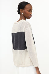 Brunello Cucinelli Linen & Silk Sequin Sweater