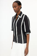Chanel SS 2003 Silk Ribbon Shirt