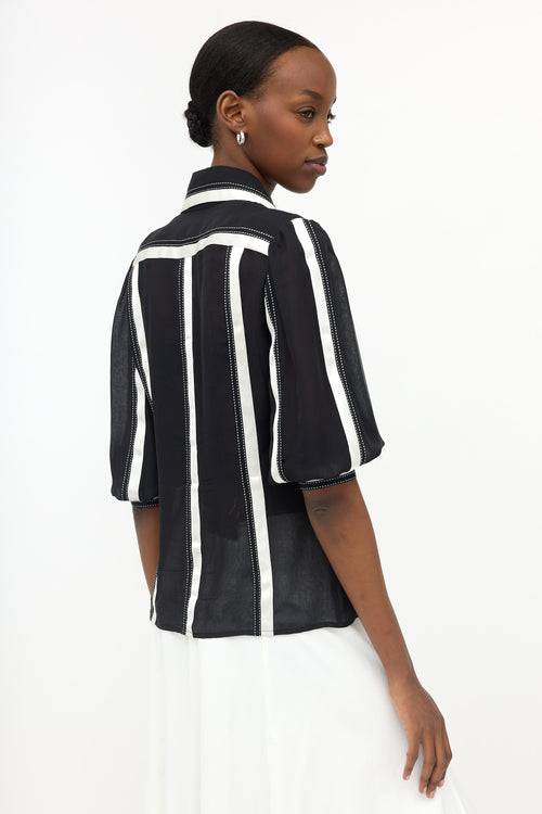 Chanel SS 2003 Silk Ribbon Shirt