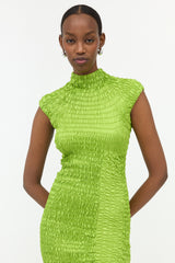 Dries Van Noten Taffeta Smocked Dory Dress