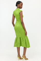Dries Van Noten Taffeta Smocked Dory Dress