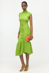 Dries Van Noten Taffeta Smocked Dory Dress