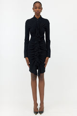 Givenchy Wool Crepe Ruffled Dress