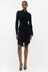 Givenchy Wool Crepe Ruffled Dress