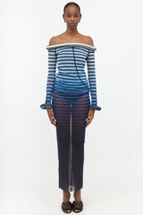 Jean Paul Gaultier 2025 Knit 3D Striped Dress