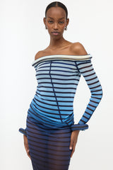 Jean Paul Gaultier 2025 Knit 3D Striped Dress