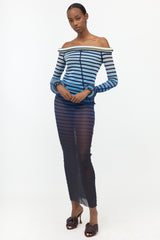 Jean Paul Gaultier 2025 Knit 3D Striped Dress