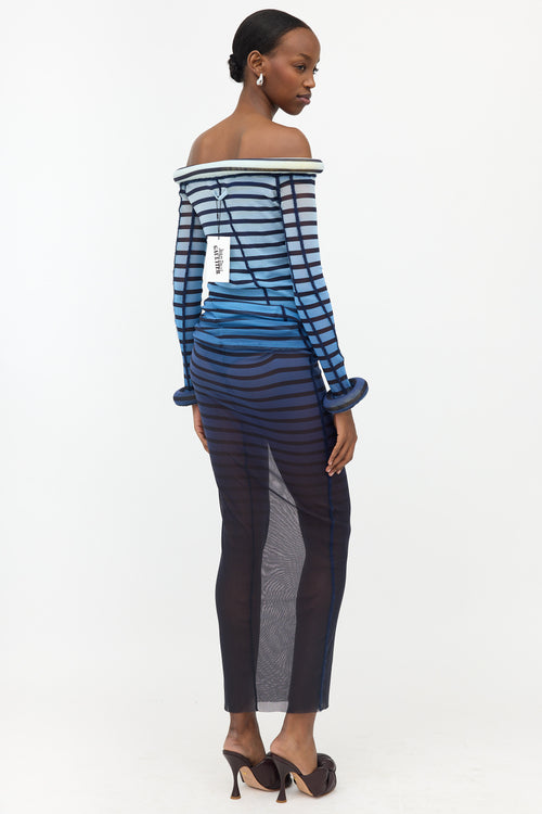 Jean Paul Gaultier 2025 Knit 3D Striped Dress