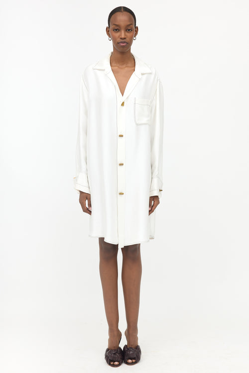 Marni Satin Twill Shirt Dress