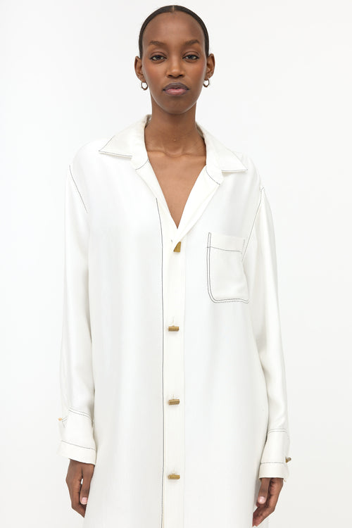 Marni Satin Twill Shirt Dress