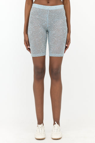 Roberta Einer Mesh Embellished Bike Shorts