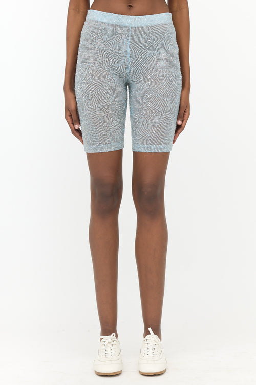Roberta Einer Mesh Embellished Bike Shorts