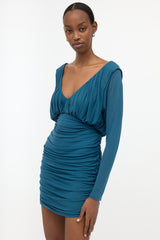 Saint Laurent Draped Ruched Dress
