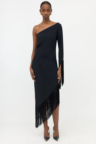 Taller Marmo Asymmetrical Fringe Dress