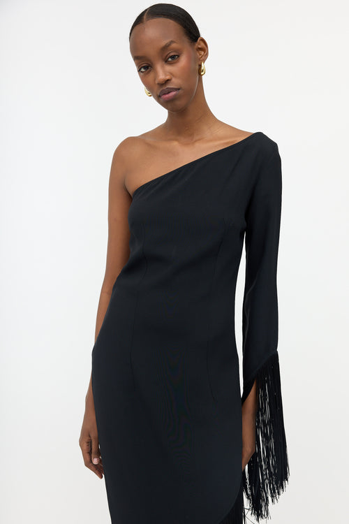 Taller Marmo Asymmetrical Fringe Dress