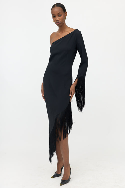 Taller Marmo Asymmetrical Fringe Dress
