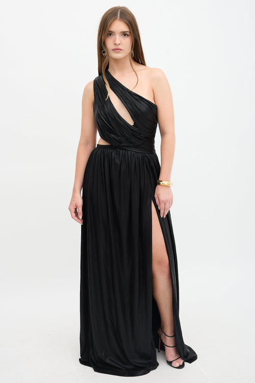 Retrofête Pleated Lame Jolene Gown