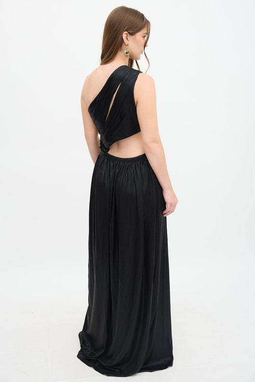 Retrofête Pleated Lame Jolene Gown