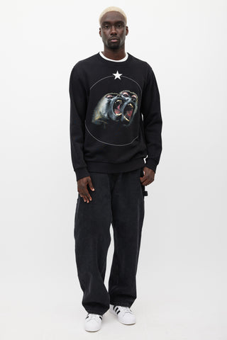 Givenchy Black & Multicolour Star Sweatshirt