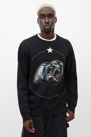 Givenchy Black & Multicolour Star Sweatshirt
