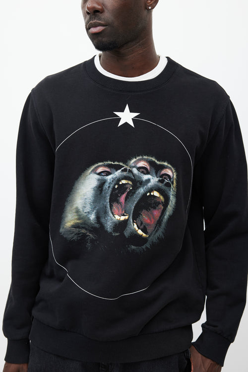 Givenchy Black & Multicolour Star Sweatshirt