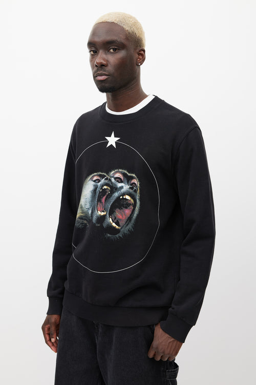 Givenchy Black & Multicolour Star Sweatshirt