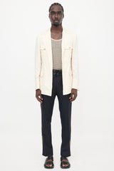 Prada Silk Patch Pocket Blazer