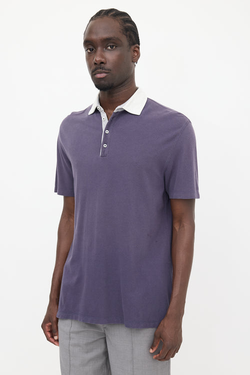 Brunello Cucinelli Short Sleeve Polo Top